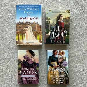 Bundle of 4 books-Julia Quinn, Lynsay Sands, Julie Garwood,Kristy Woodson Harvey